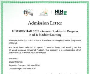 Admission Letter